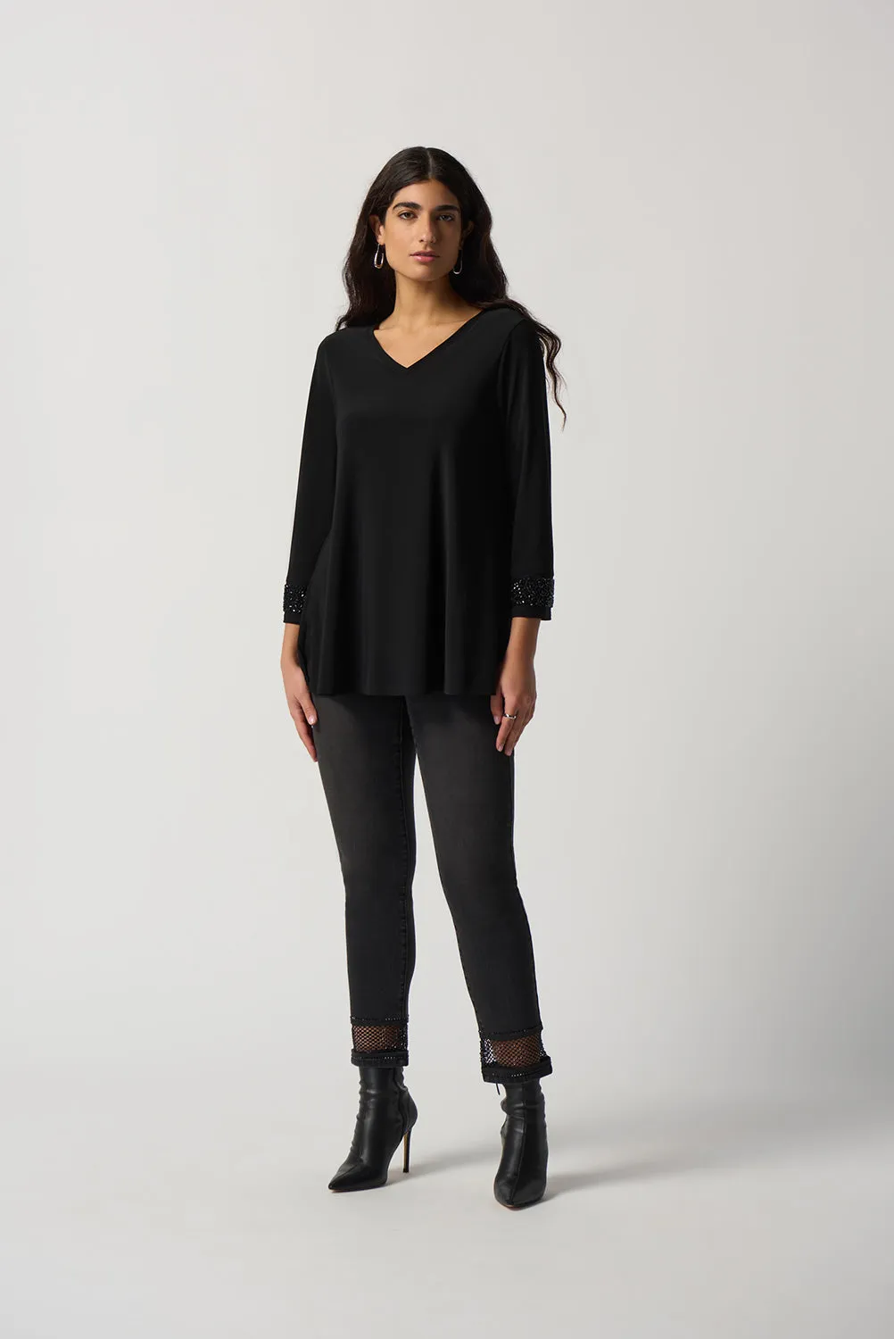 Joseph Ribkoff V-Neck Long Sleeve Tunic Jr233079