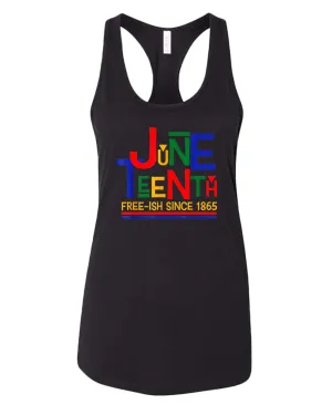 Juneteenth free-ish since 1865 tank top red blue