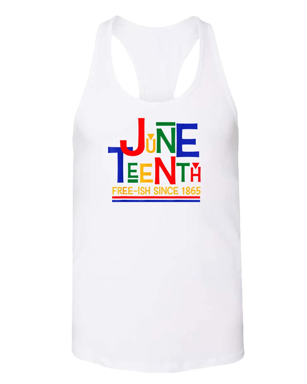 Juneteenth free-ish since 1865 tank top red blue