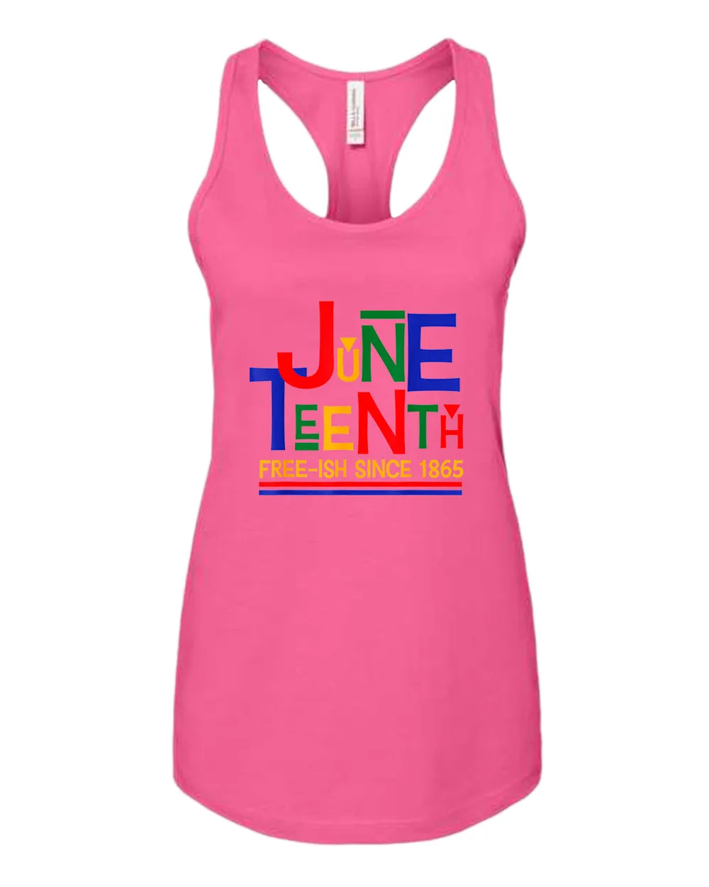 Juneteenth free-ish since 1865 tank top red blue