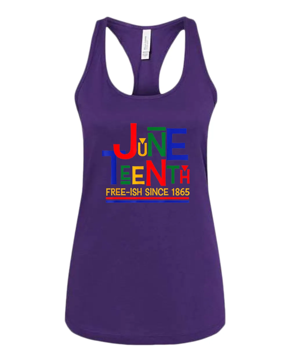 Juneteenth free-ish since 1865 tank top red blue