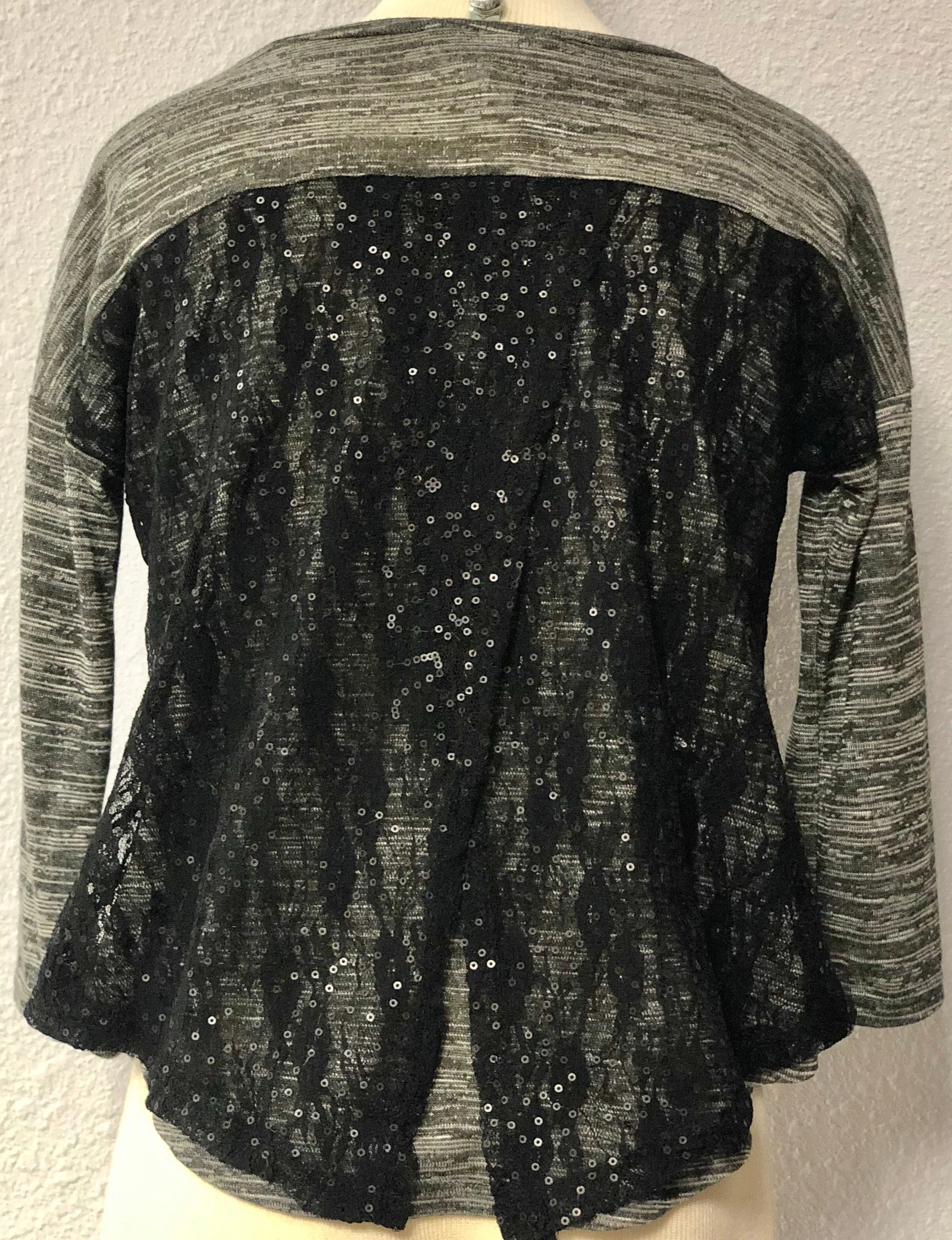 K SEQUIN HEART SWEATER