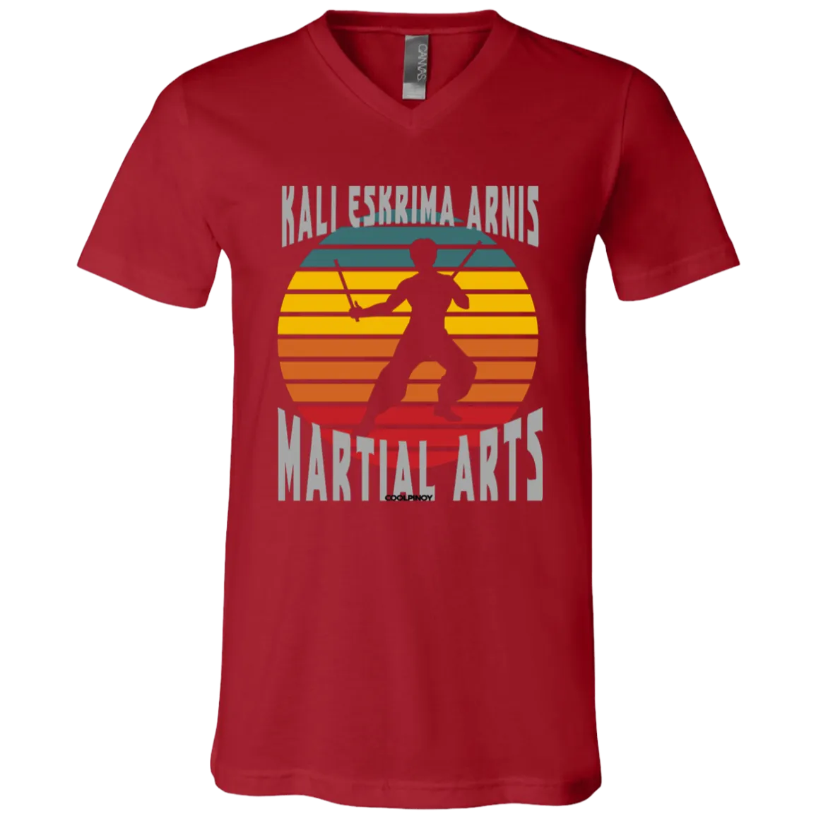 Kali Eskrima Arnis Martial Arts BL Unisex Jersey V-Neck T-Shirt