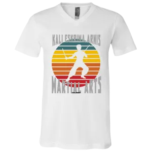 Kali Eskrima Arnis Martial Arts BL Unisex Jersey V-Neck T-Shirt