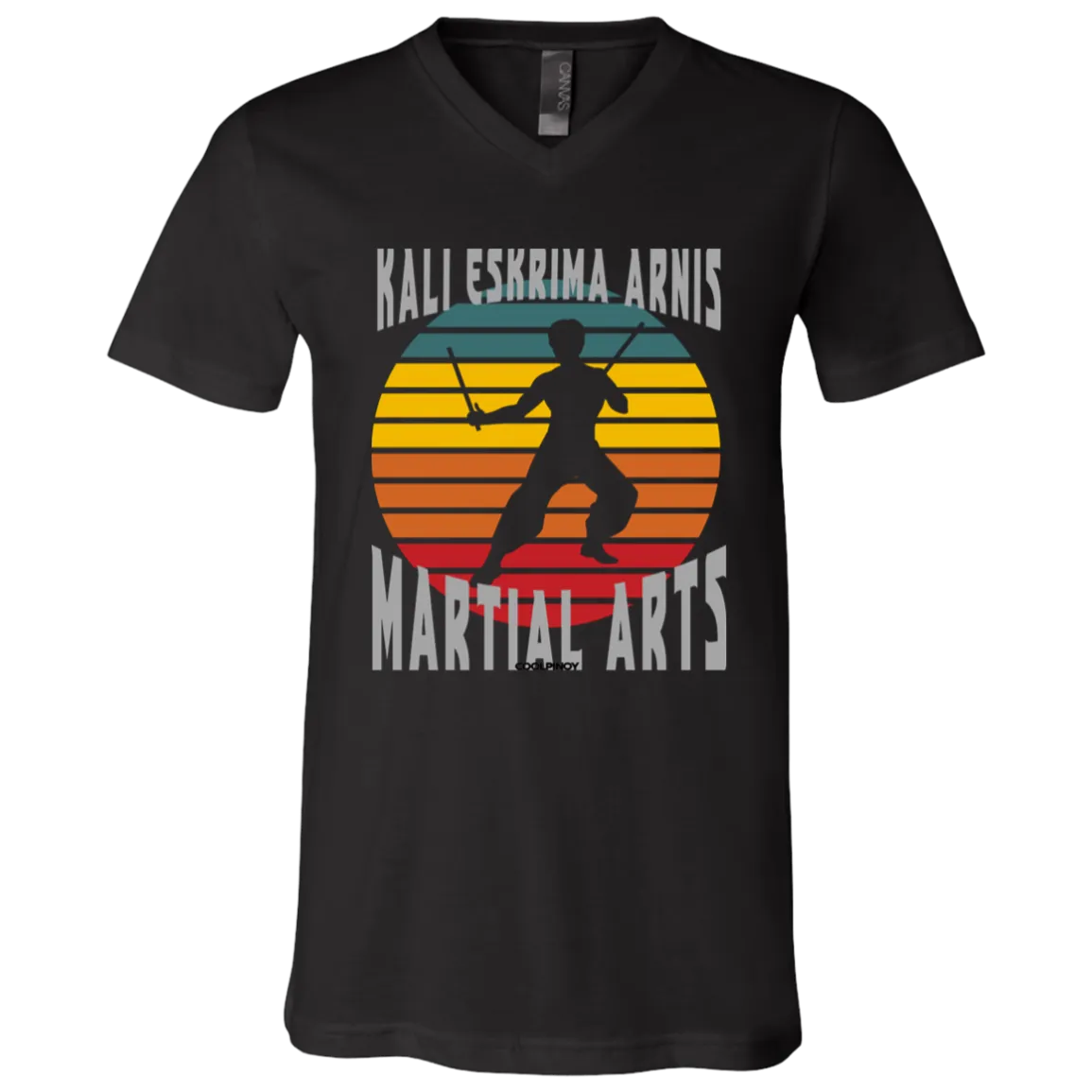 Kali Eskrima Arnis Martial Arts BL Unisex Jersey V-Neck T-Shirt