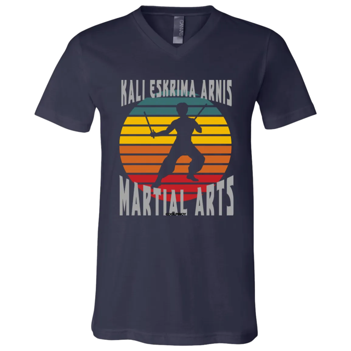Kali Eskrima Arnis Martial Arts BL Unisex Jersey V-Neck T-Shirt