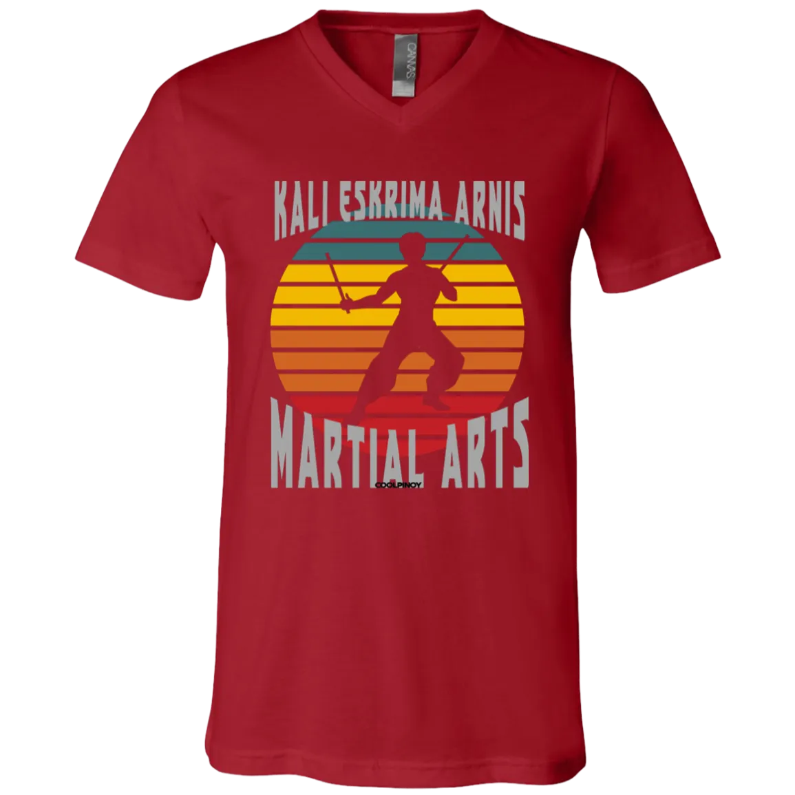 Kali Eskrima Arnis Martial Arts BL Unisex Jersey V-Neck T-Shirt
