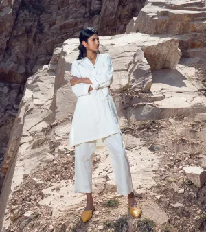 KharaKapas I Short White Tunic With Pants Set   I  32 Days Of Summer