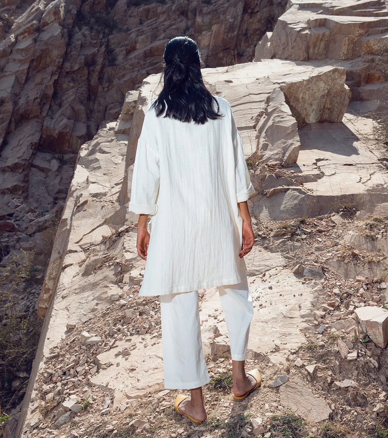 KharaKapas I Short White Tunic With Pants Set   I  32 Days Of Summer