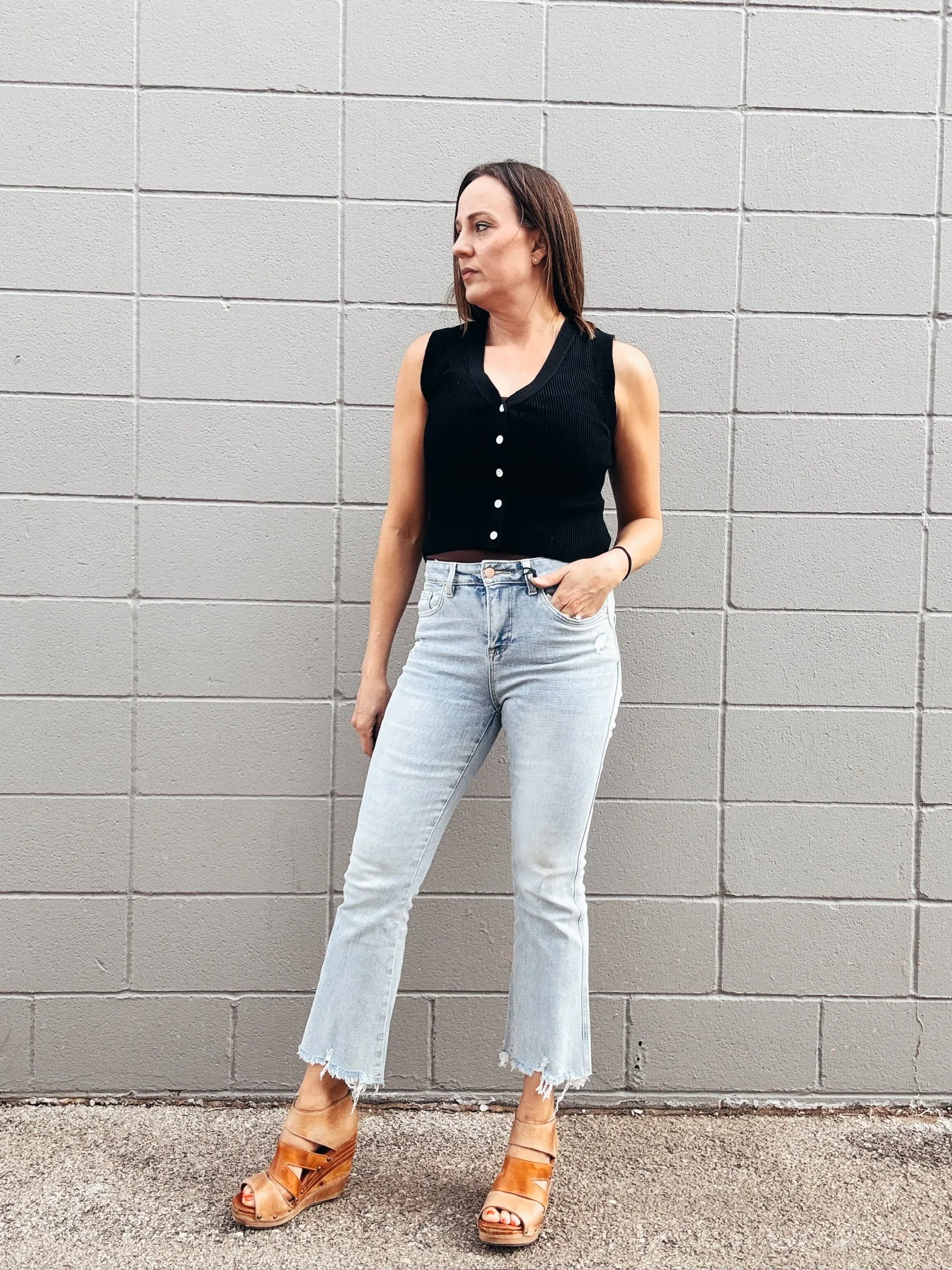 Knit Button Down Tank