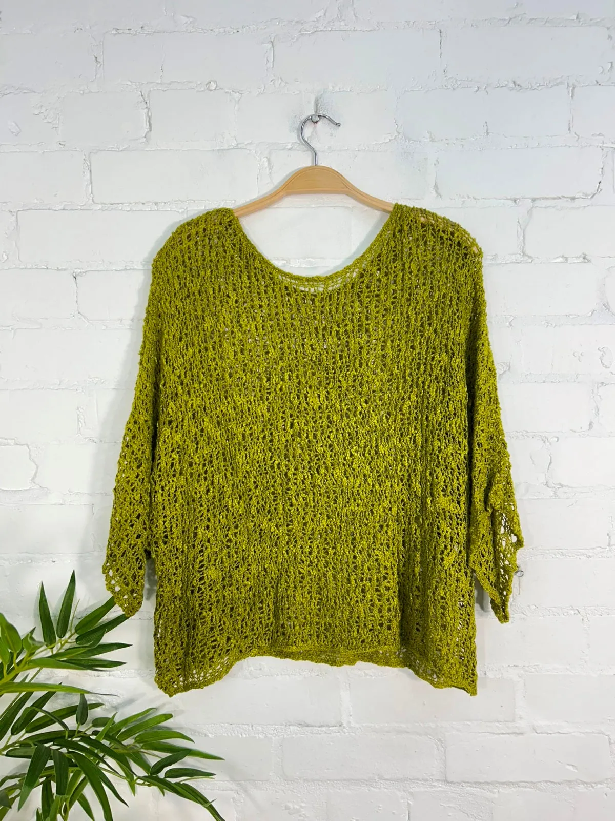 Knitted Cropped Sleeve Top