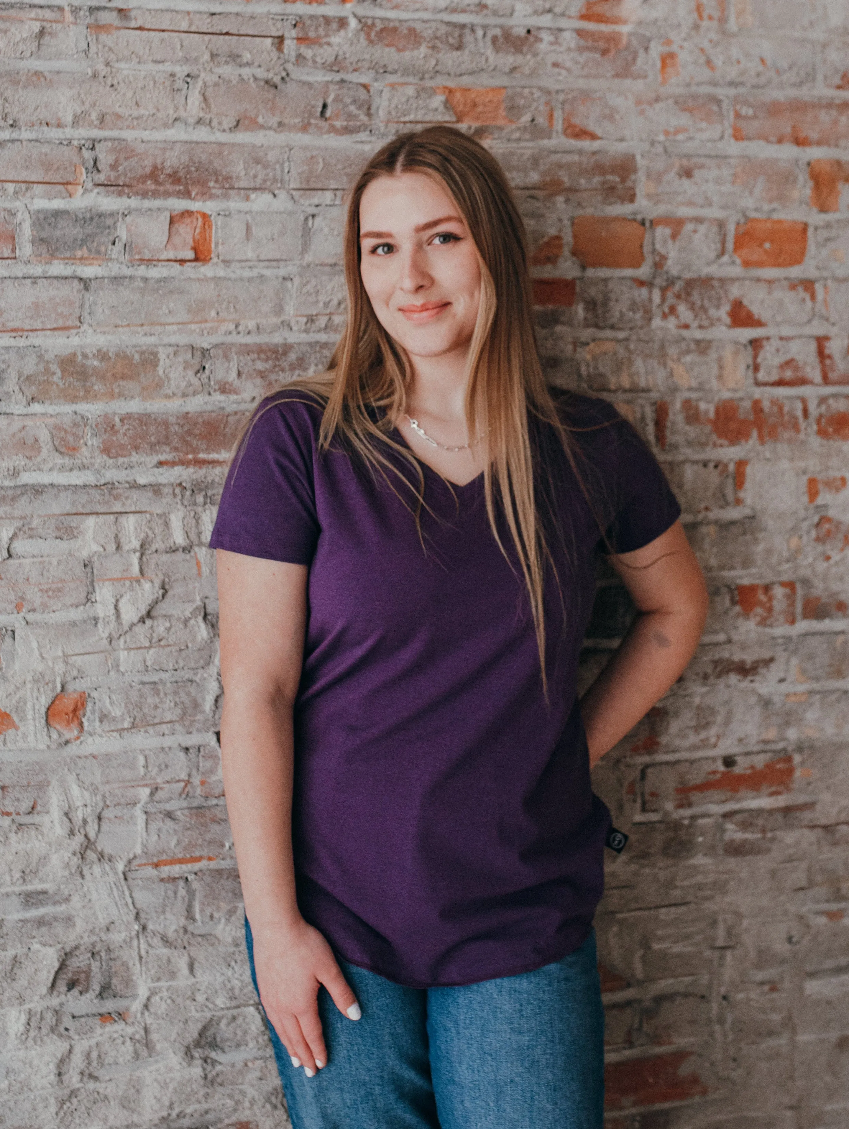 Ladies Bamboo V-Neck
