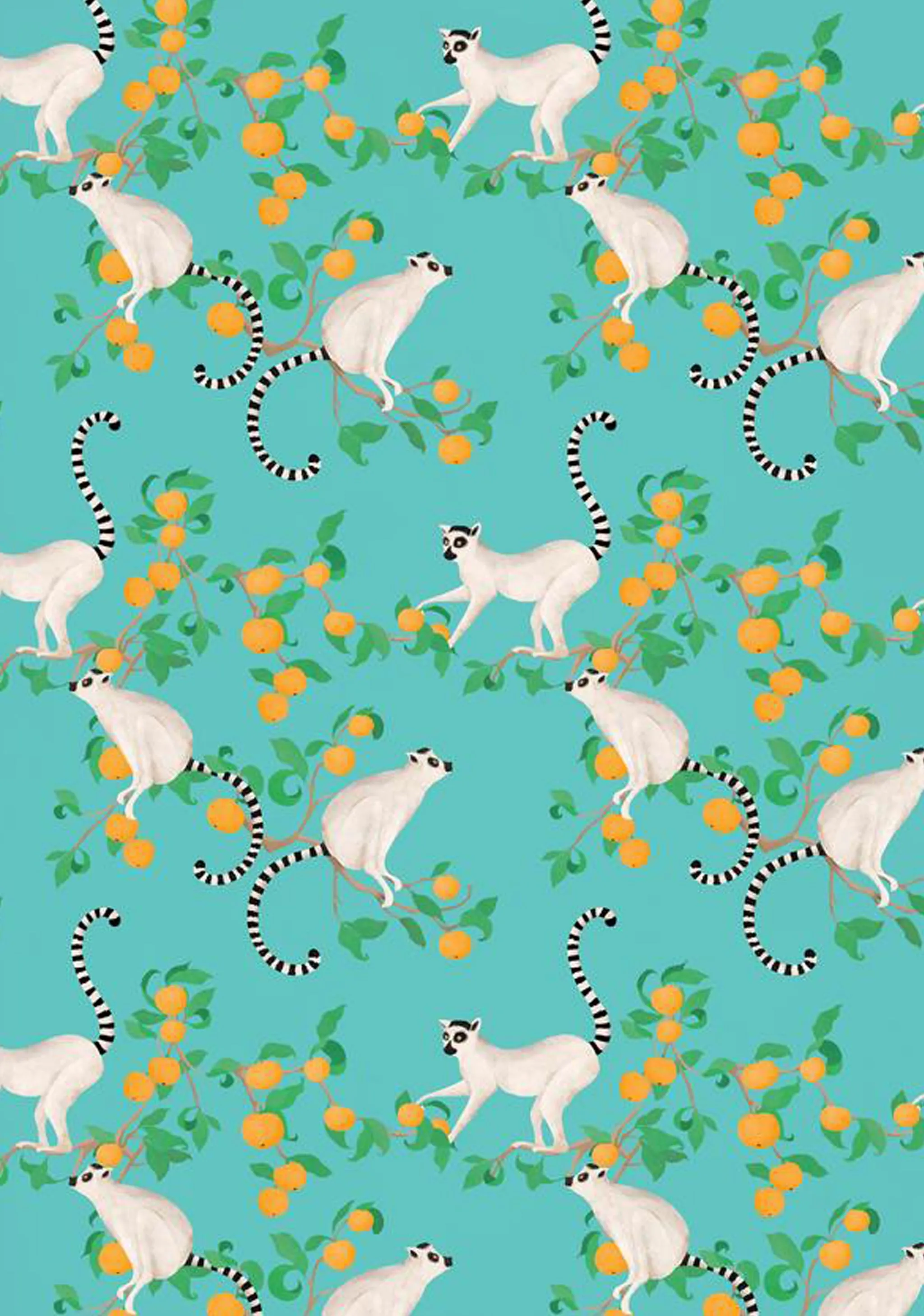 Lagom Lemur Wrapping Paper
