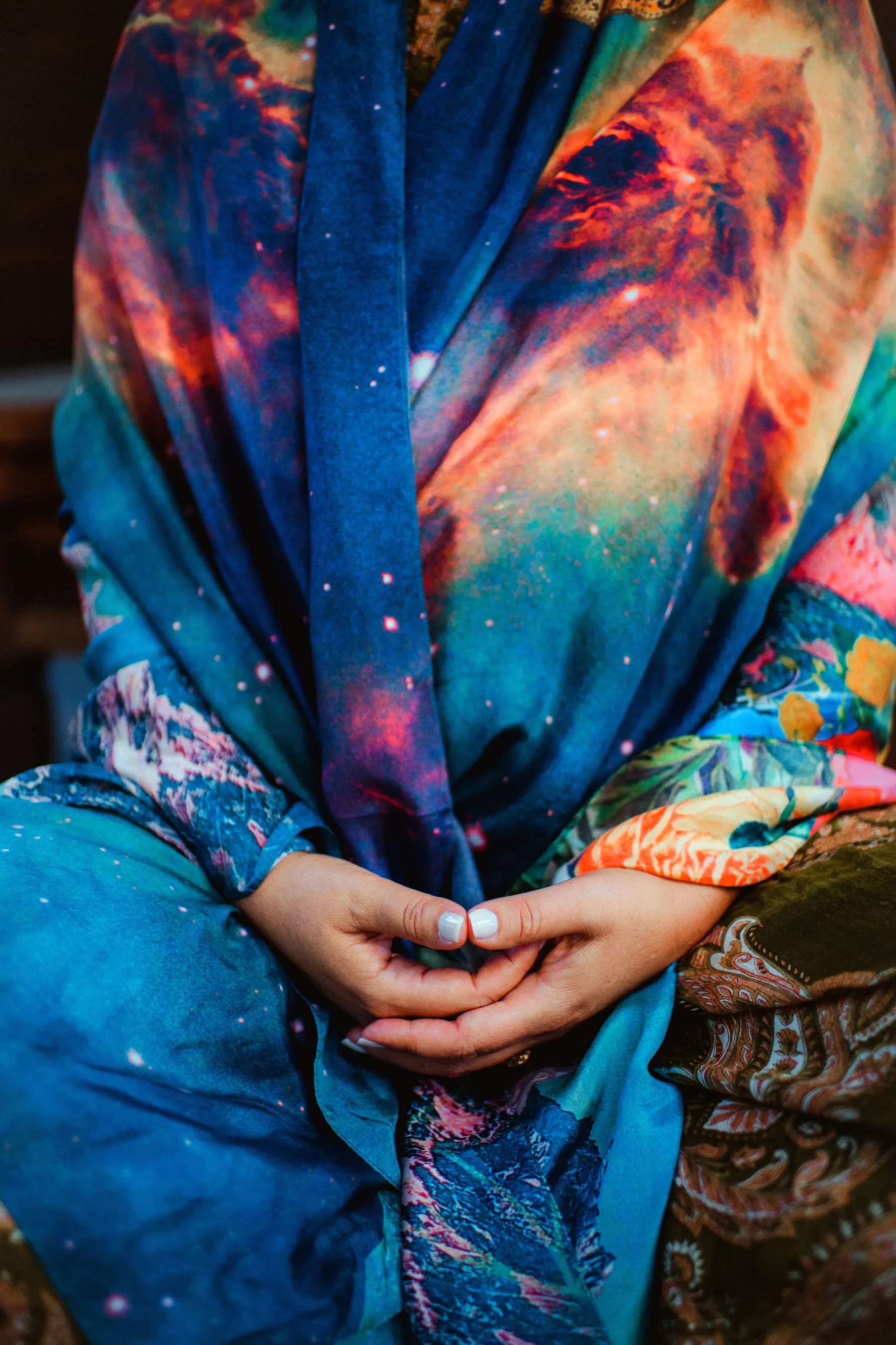 Lakshmi Rose Portal Silk Wrap