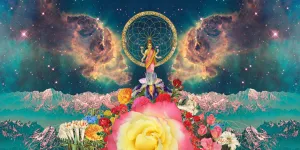 Lakshmi Rose Portal Silk Wrap