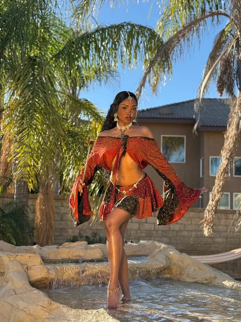 Lava Queen Mini Skirt Set