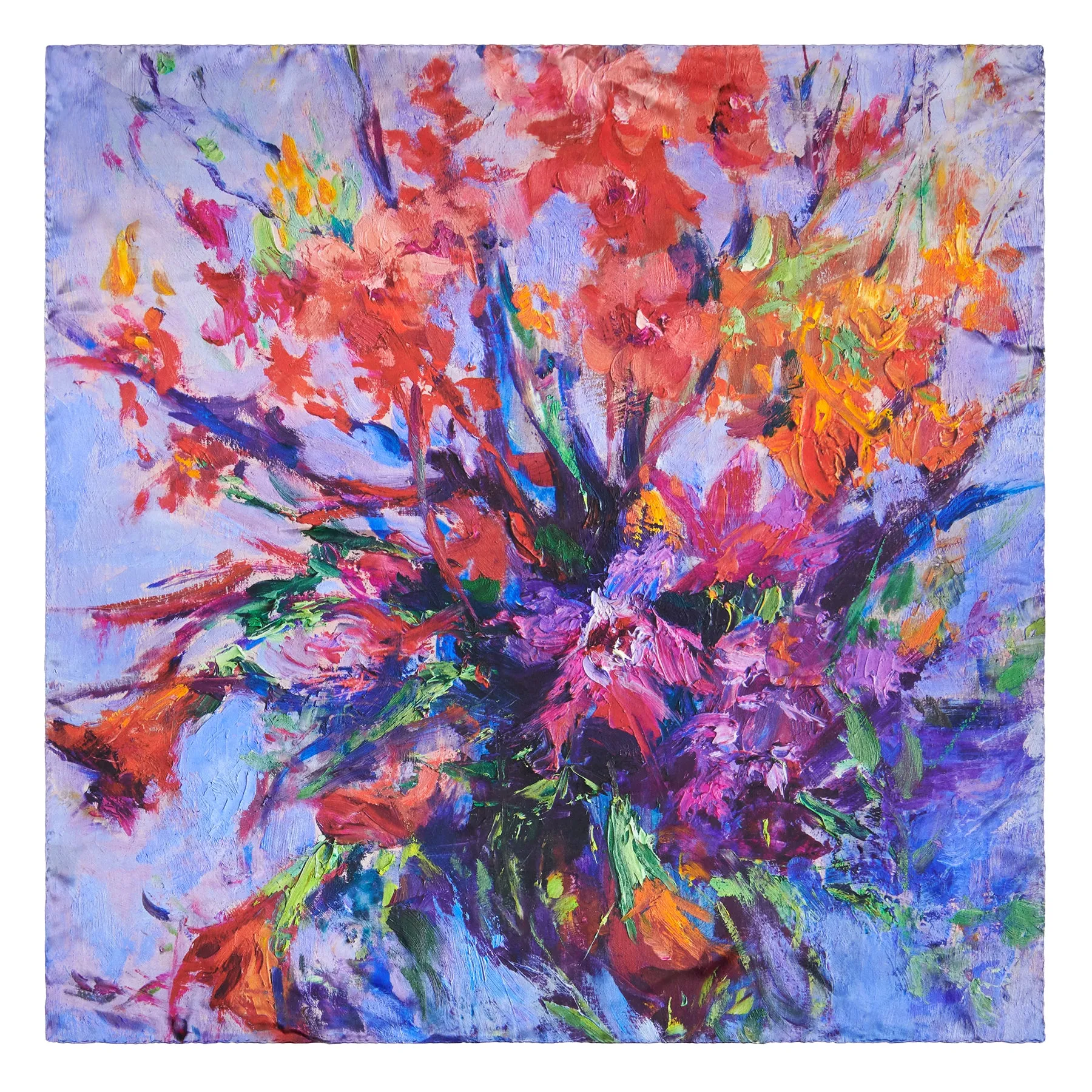 Lavender Dream, 43-inch Square Italian Silk Scarf