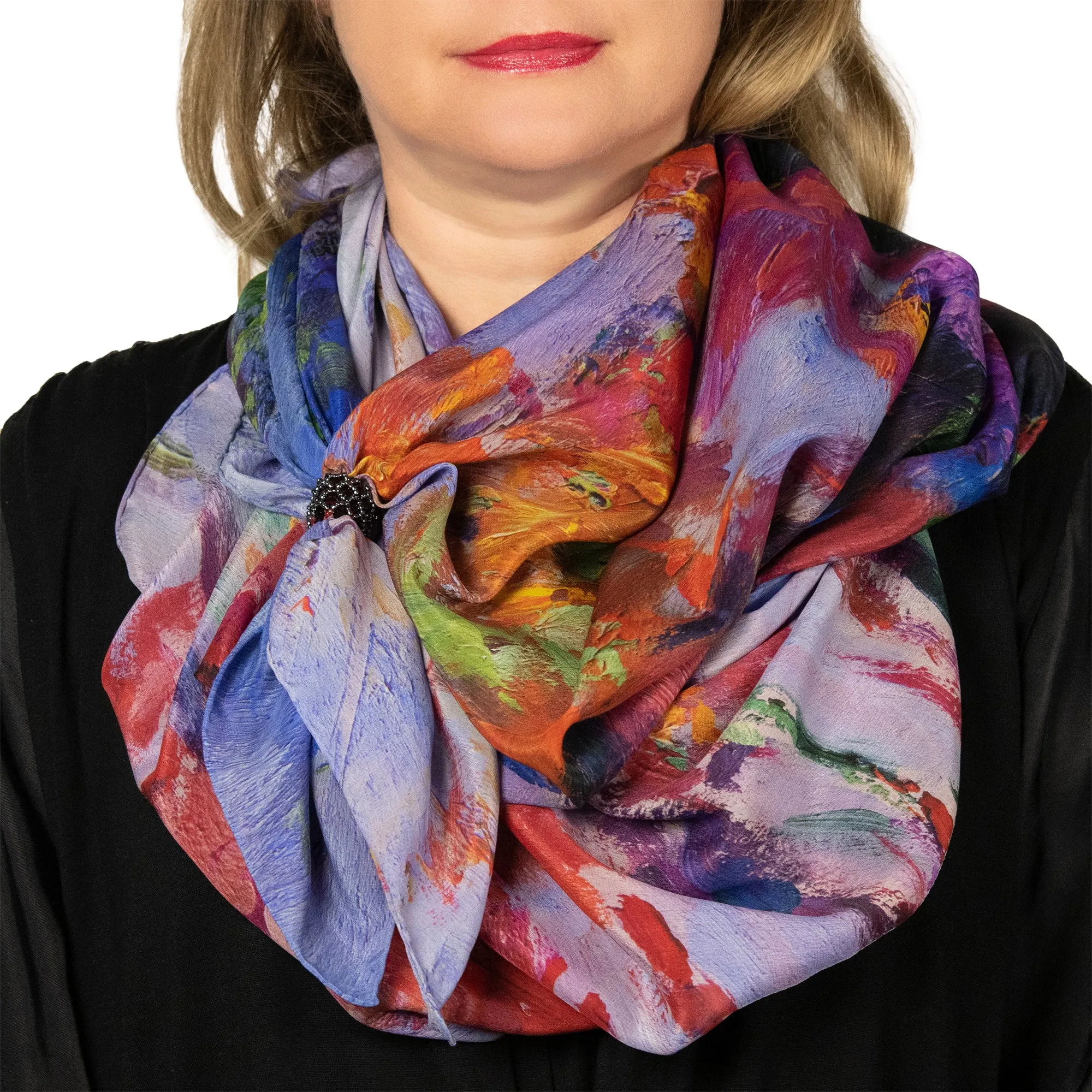 Lavender Dream, 43-inch Square Italian Silk Scarf