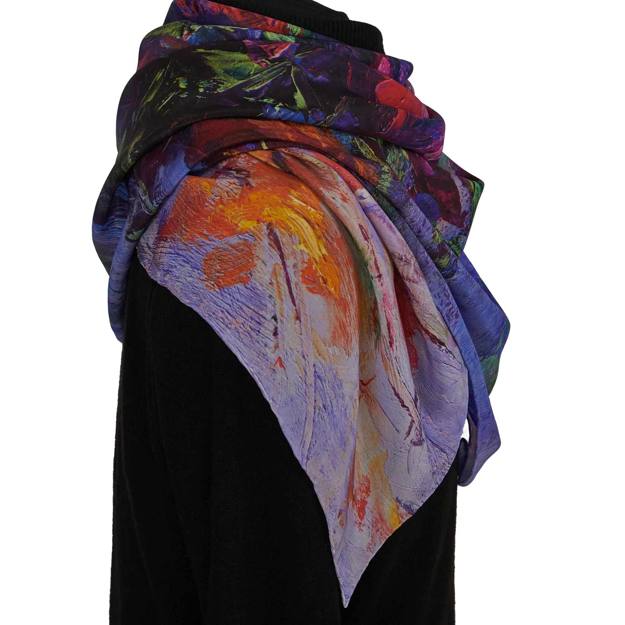 Lavender Dream, 43-inch Square Italian Silk Scarf