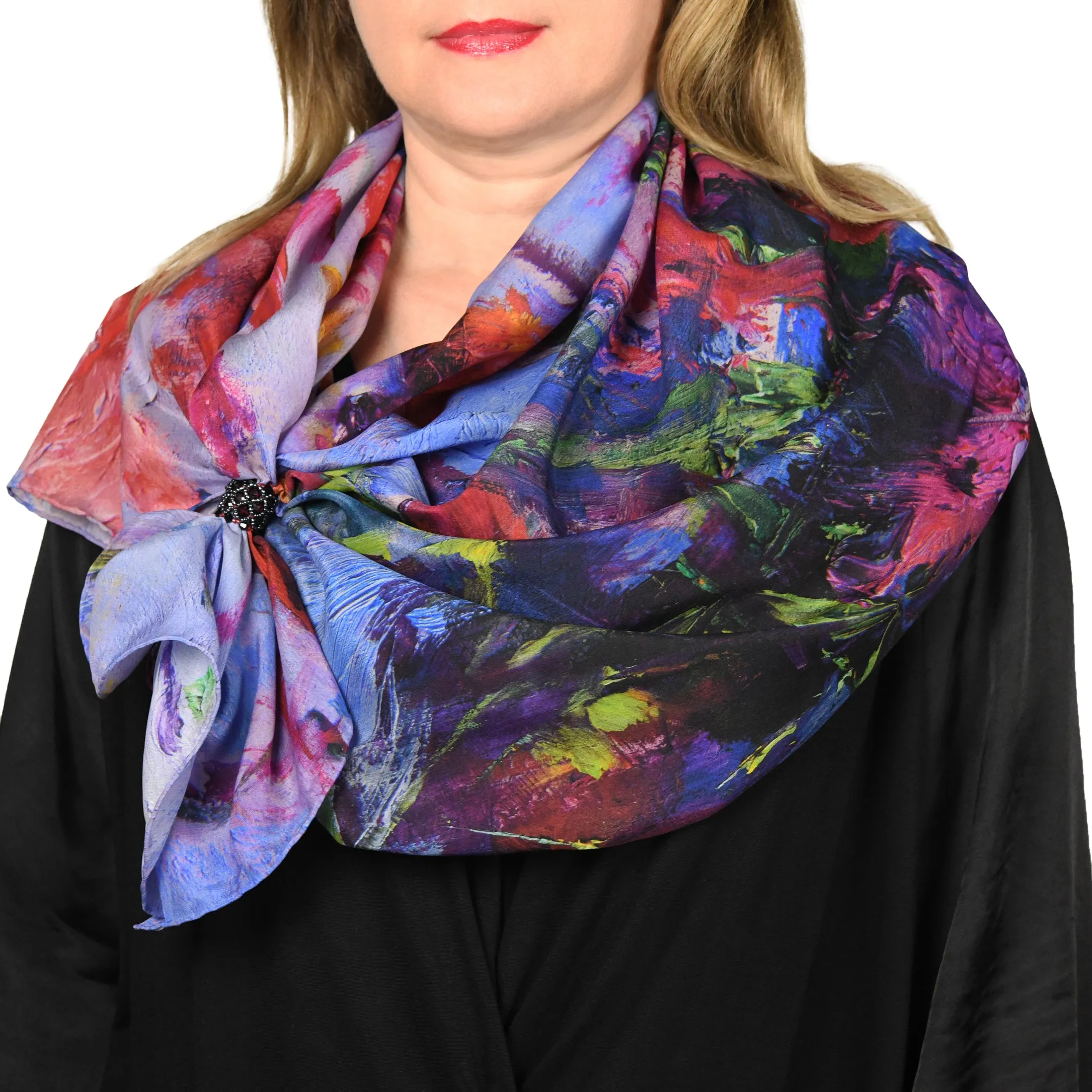 Lavender Dream, 43-inch Square Italian Silk Scarf