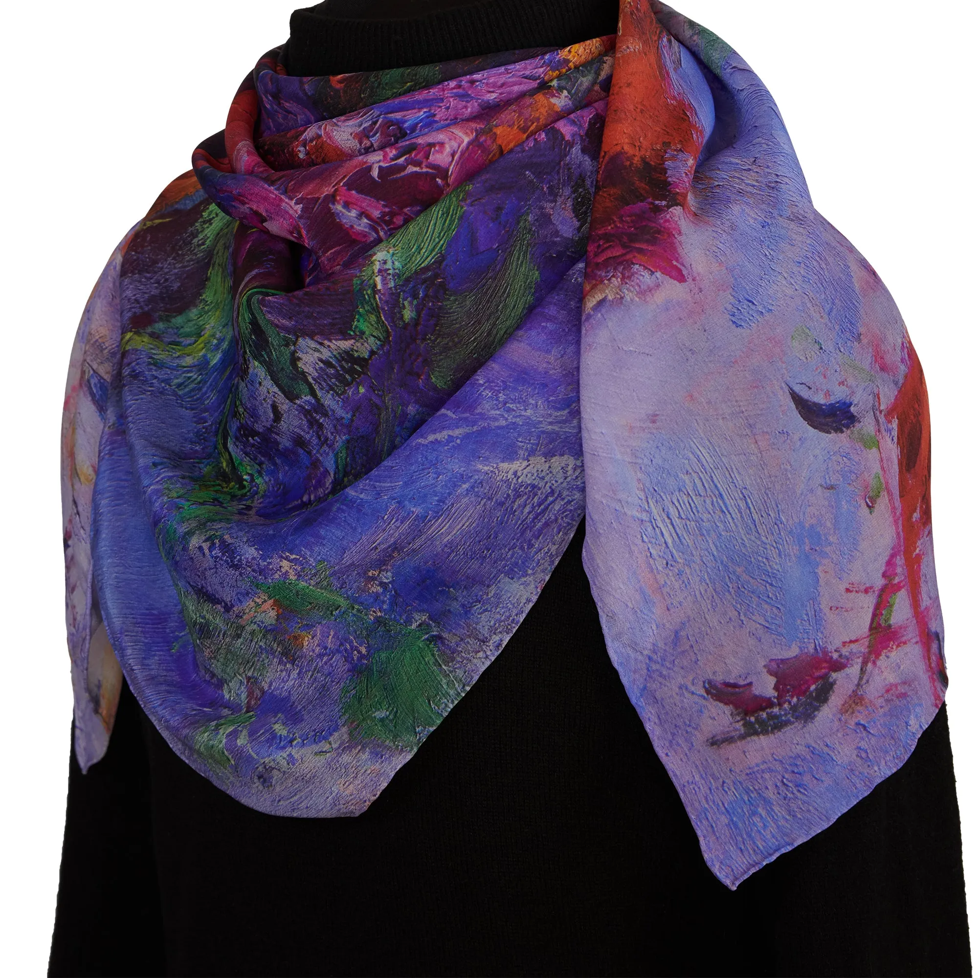 Lavender Dream, 43-inch Square Italian Silk Scarf
