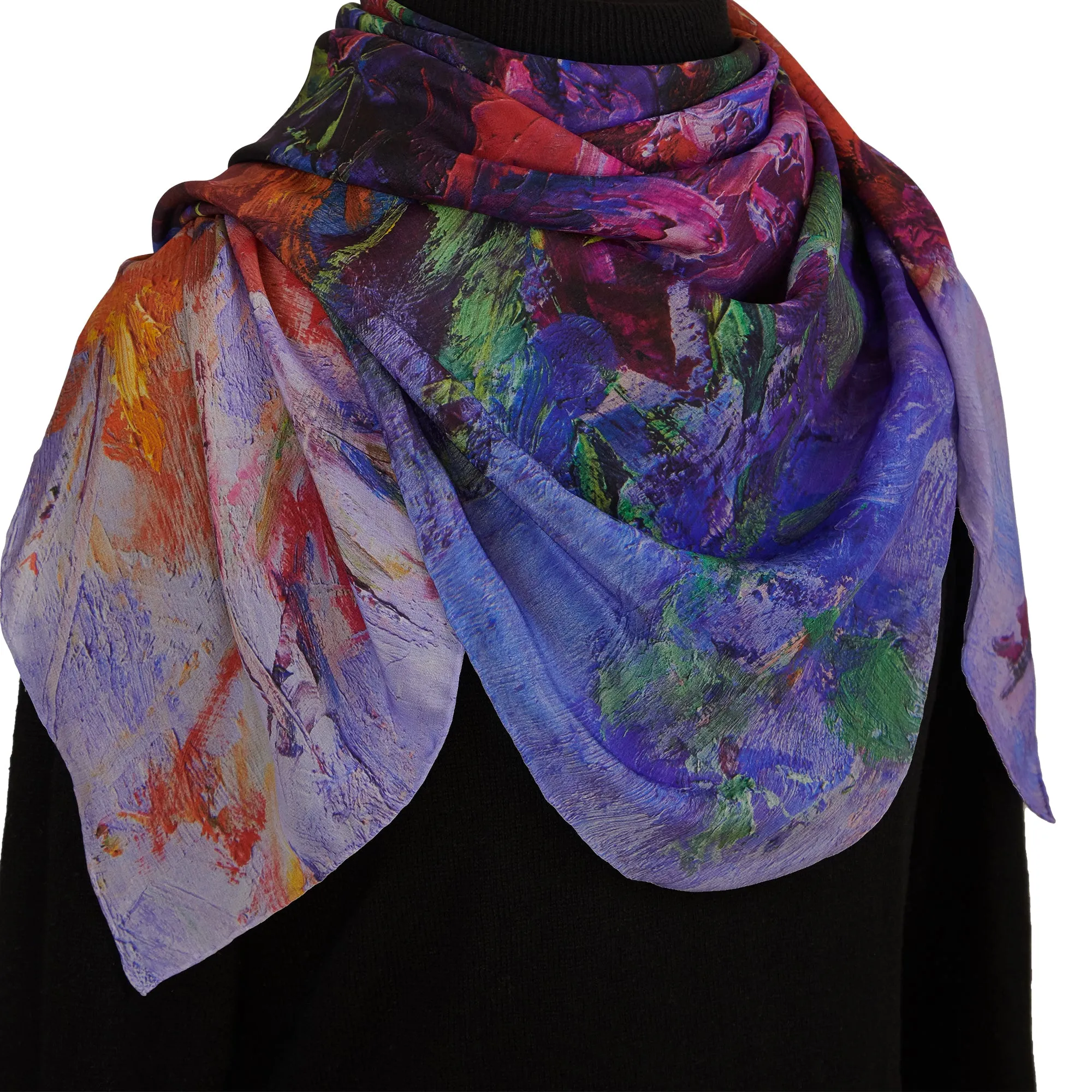 Lavender Dream, 43-inch Square Italian Silk Scarf