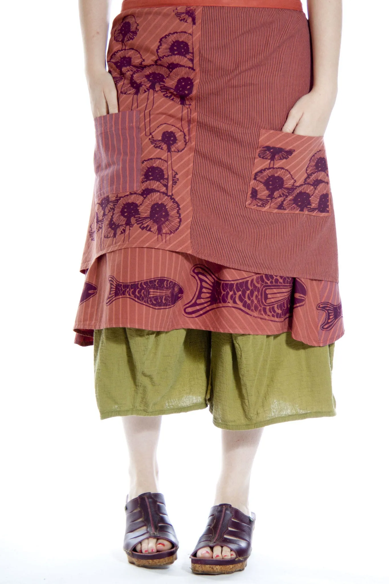 Layer Wrap Printed-Blue Fish Clothing