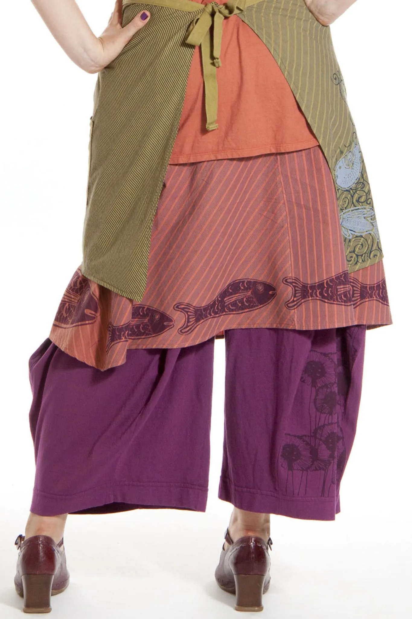Layer Wrap Printed-Blue Fish Clothing