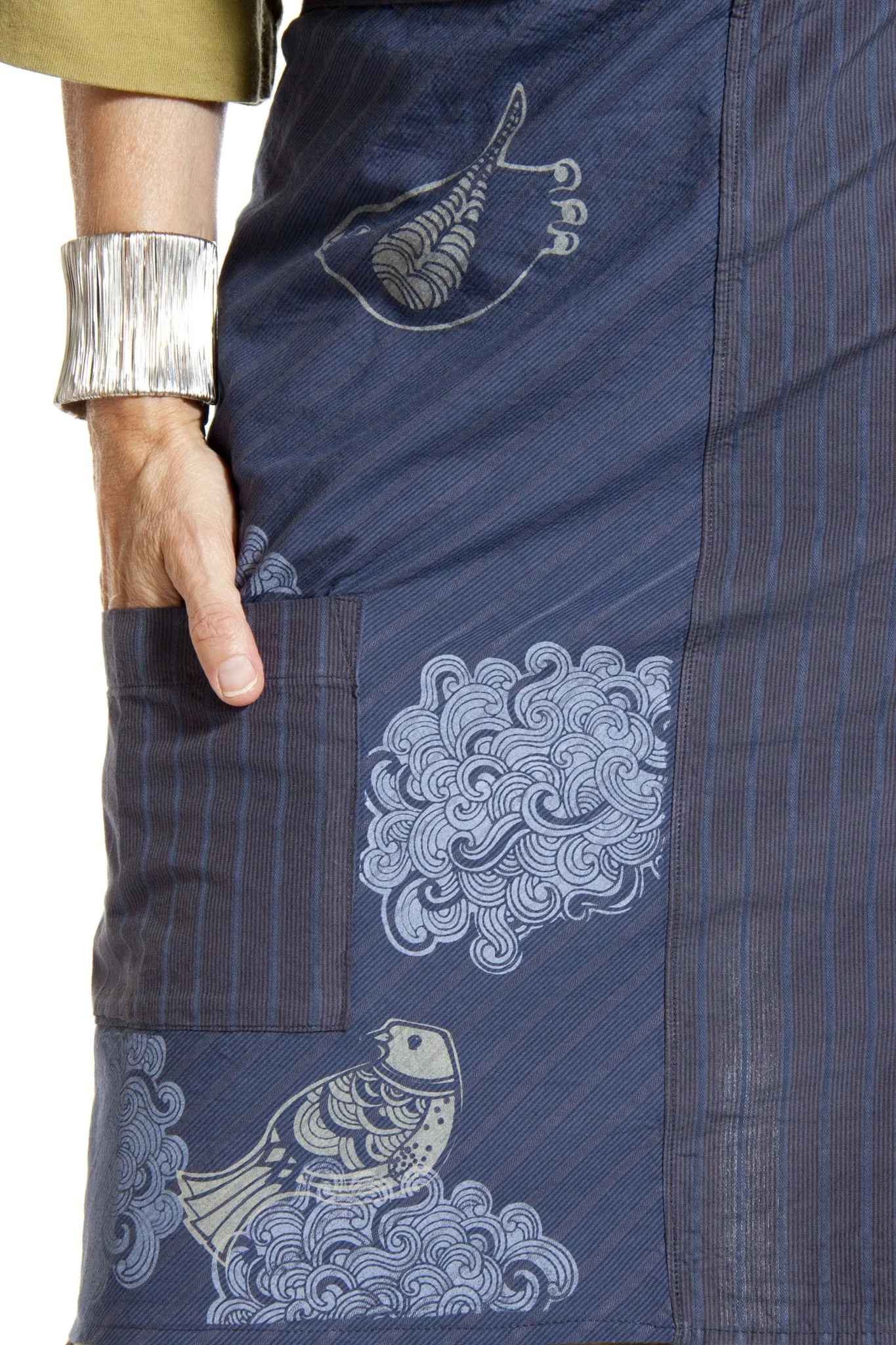Layer Wrap Printed-Blue Fish Clothing