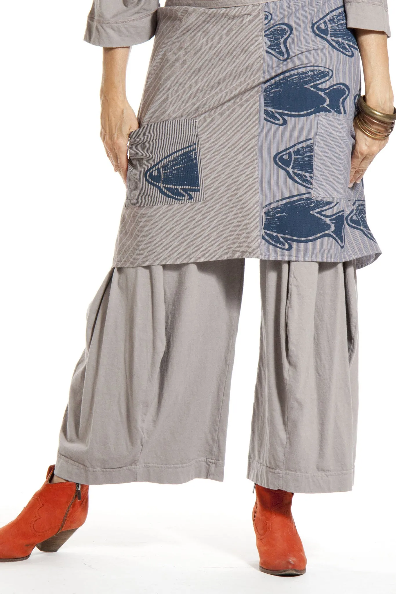 Layer Wrap Printed-Blue Fish Clothing
