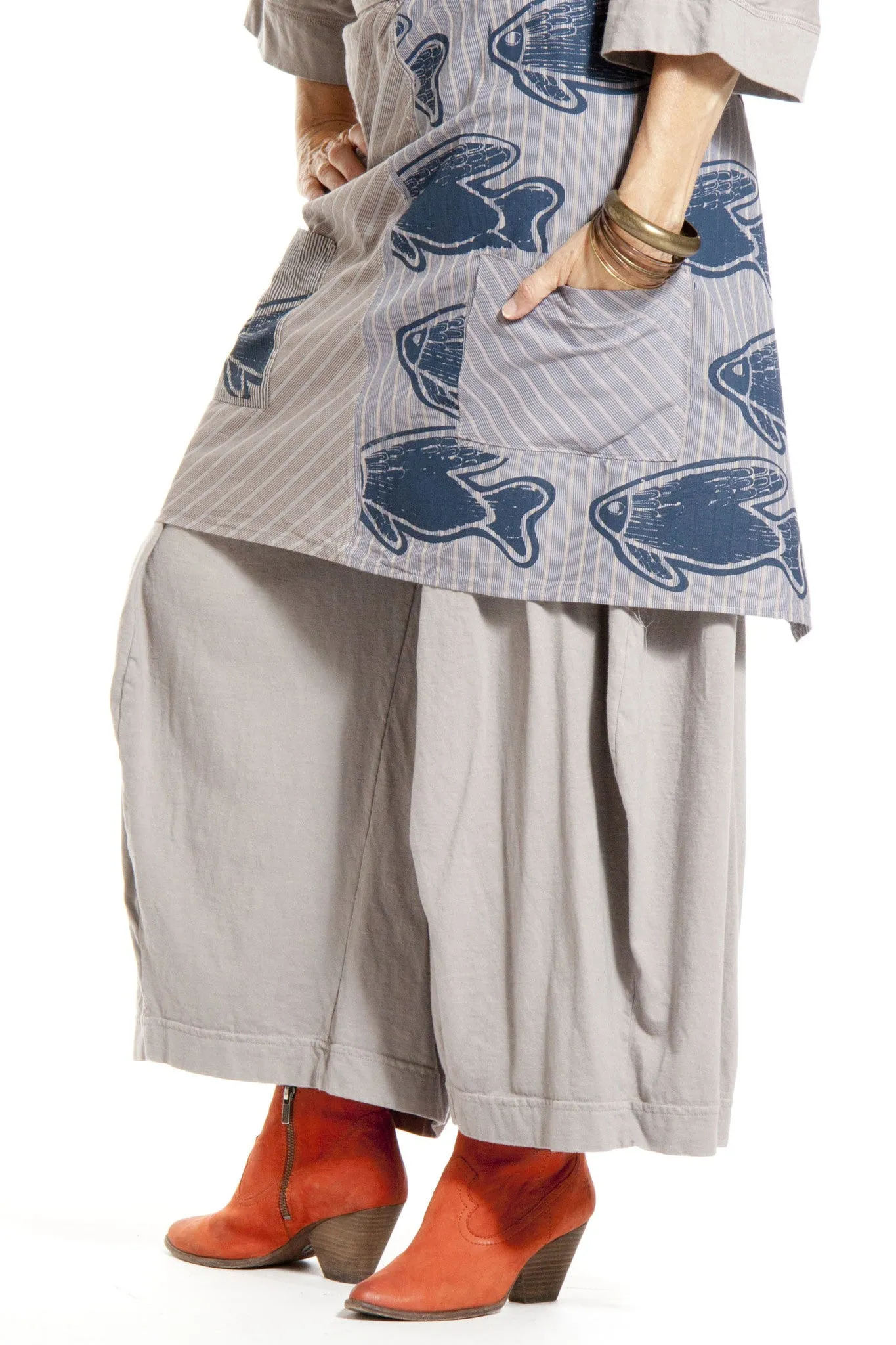 Layer Wrap Printed-Blue Fish Clothing