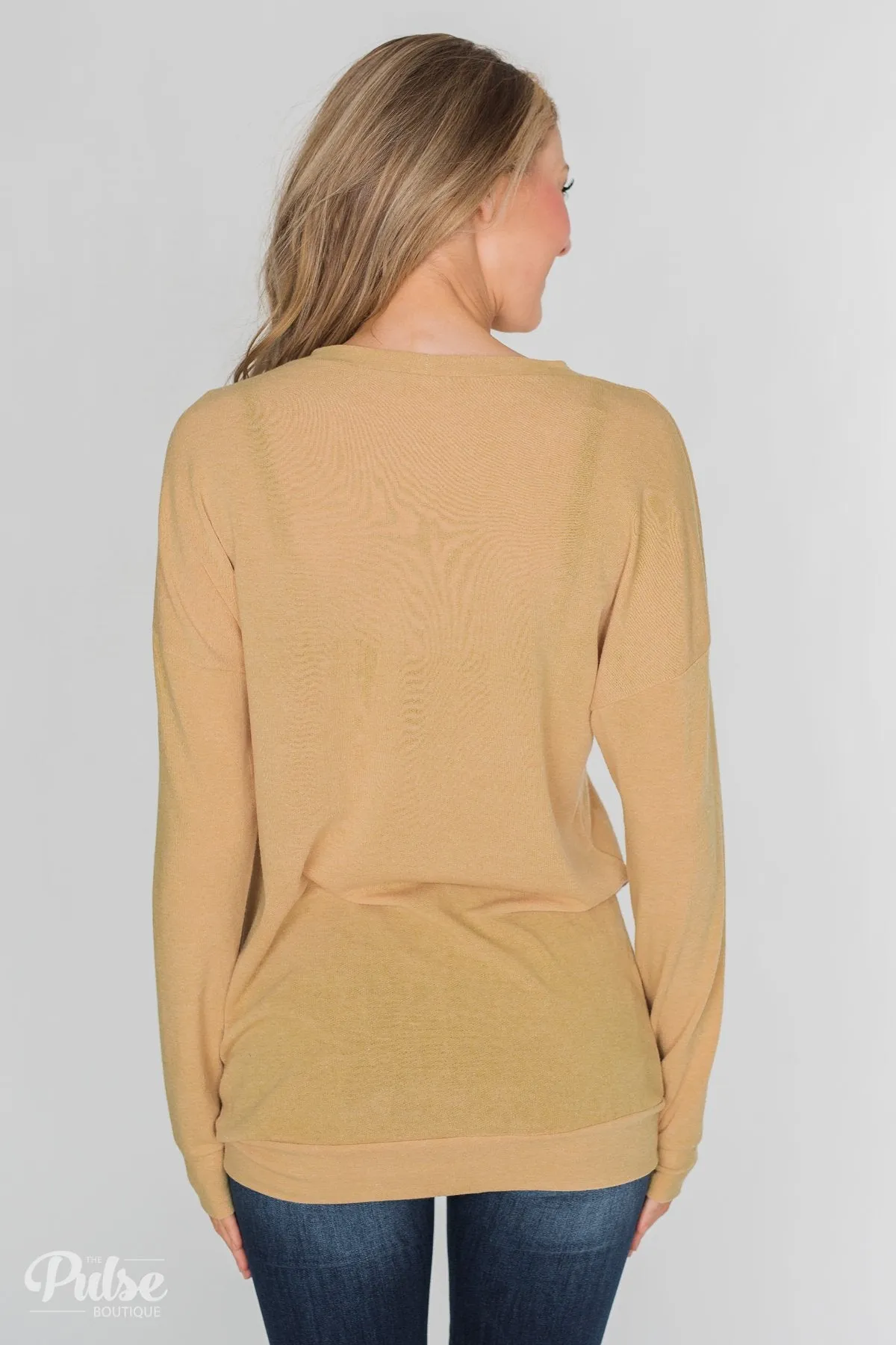 Leap into Leopard Long Sleeve Top - Faded Yellow