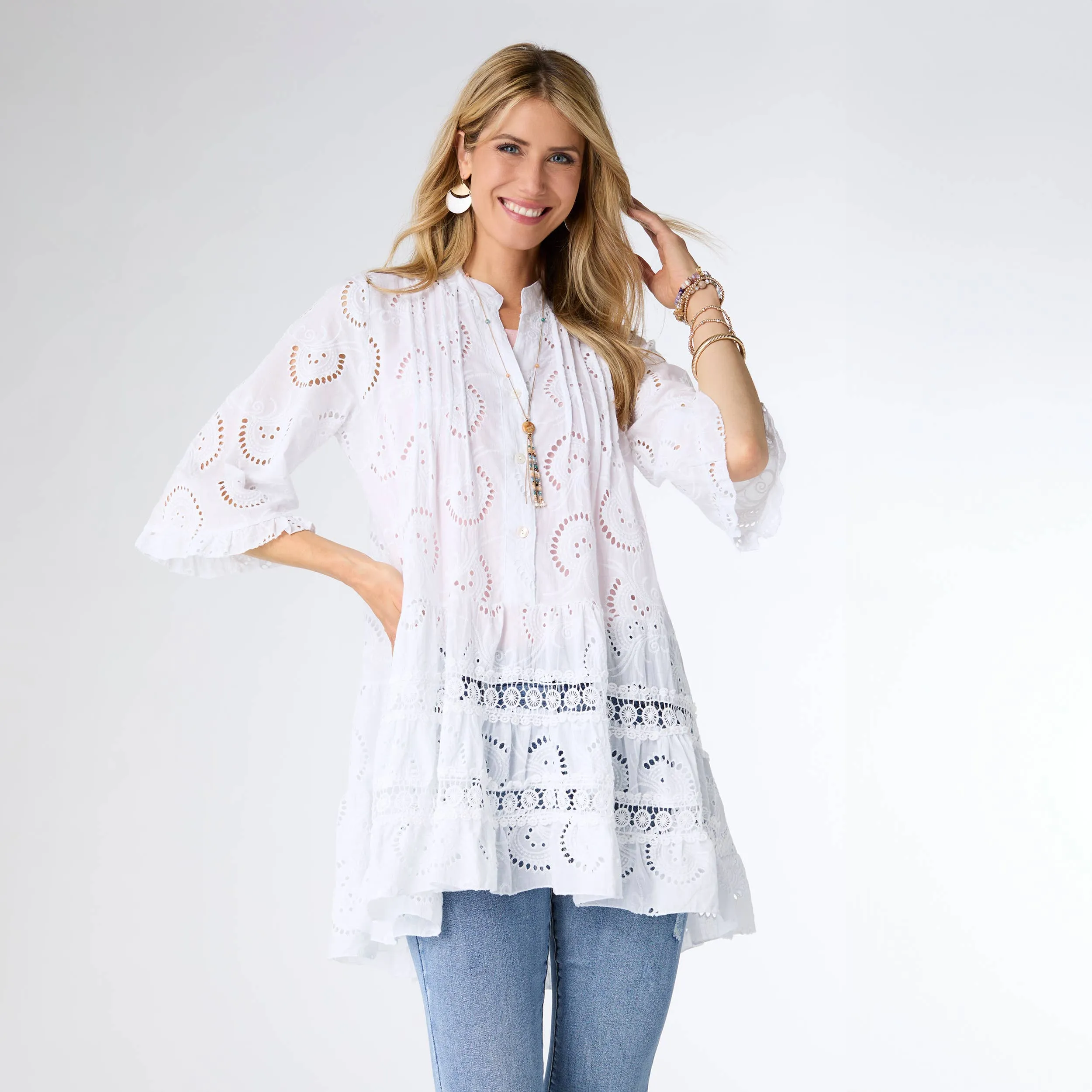 Leia Eyelet Tunic