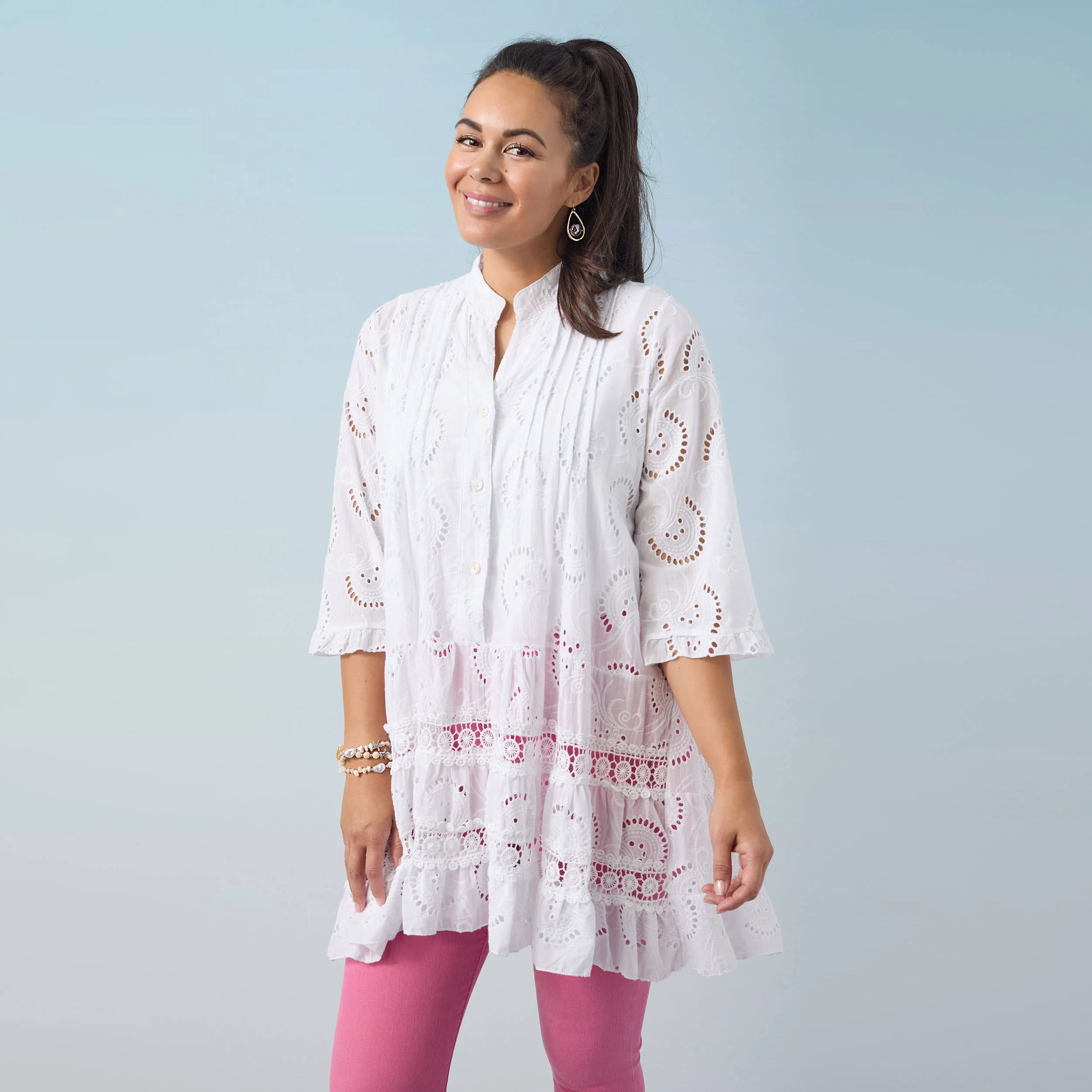 Leia Eyelet Tunic
