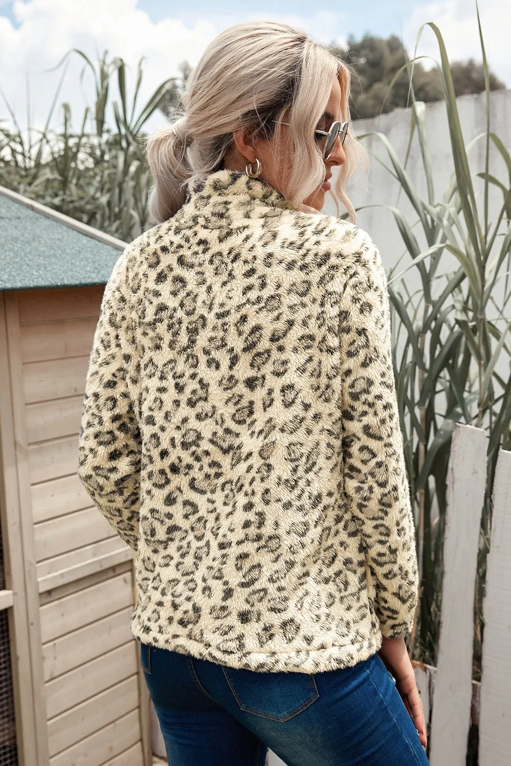 Leopard Fleece Sweatshirt