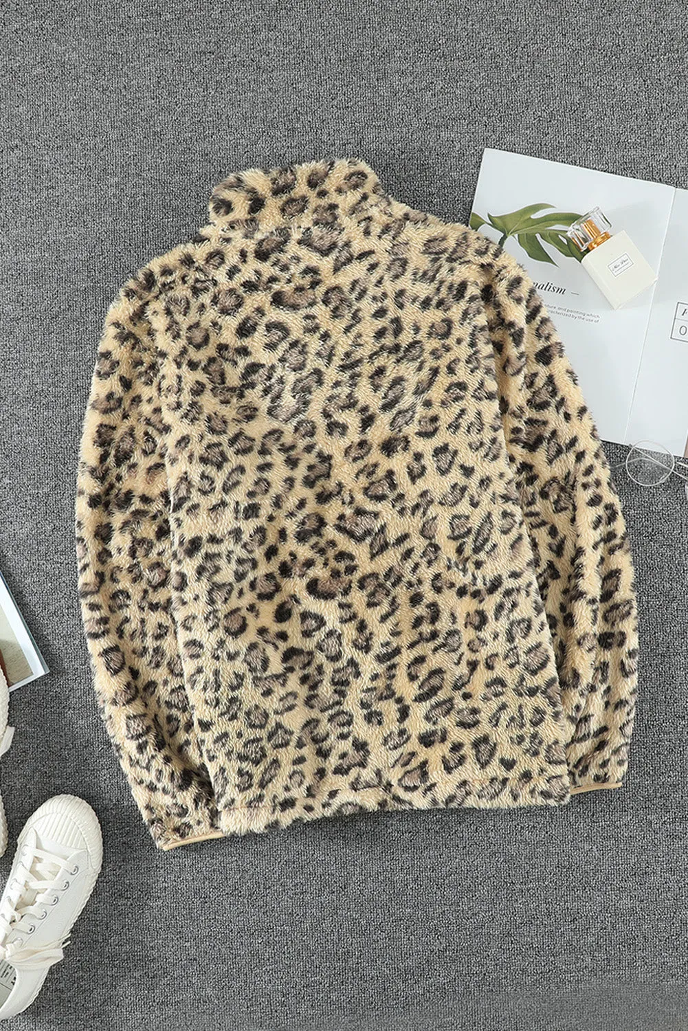 Leopard Fleece Sweatshirt