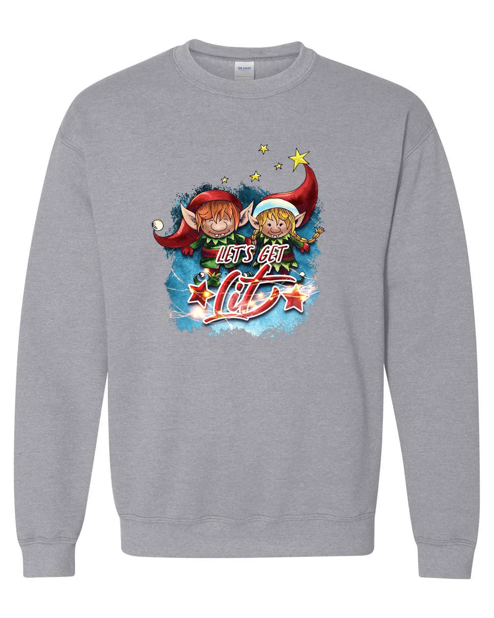 Let's get lit Christmas sweatshirt, Holiday sweatshirt