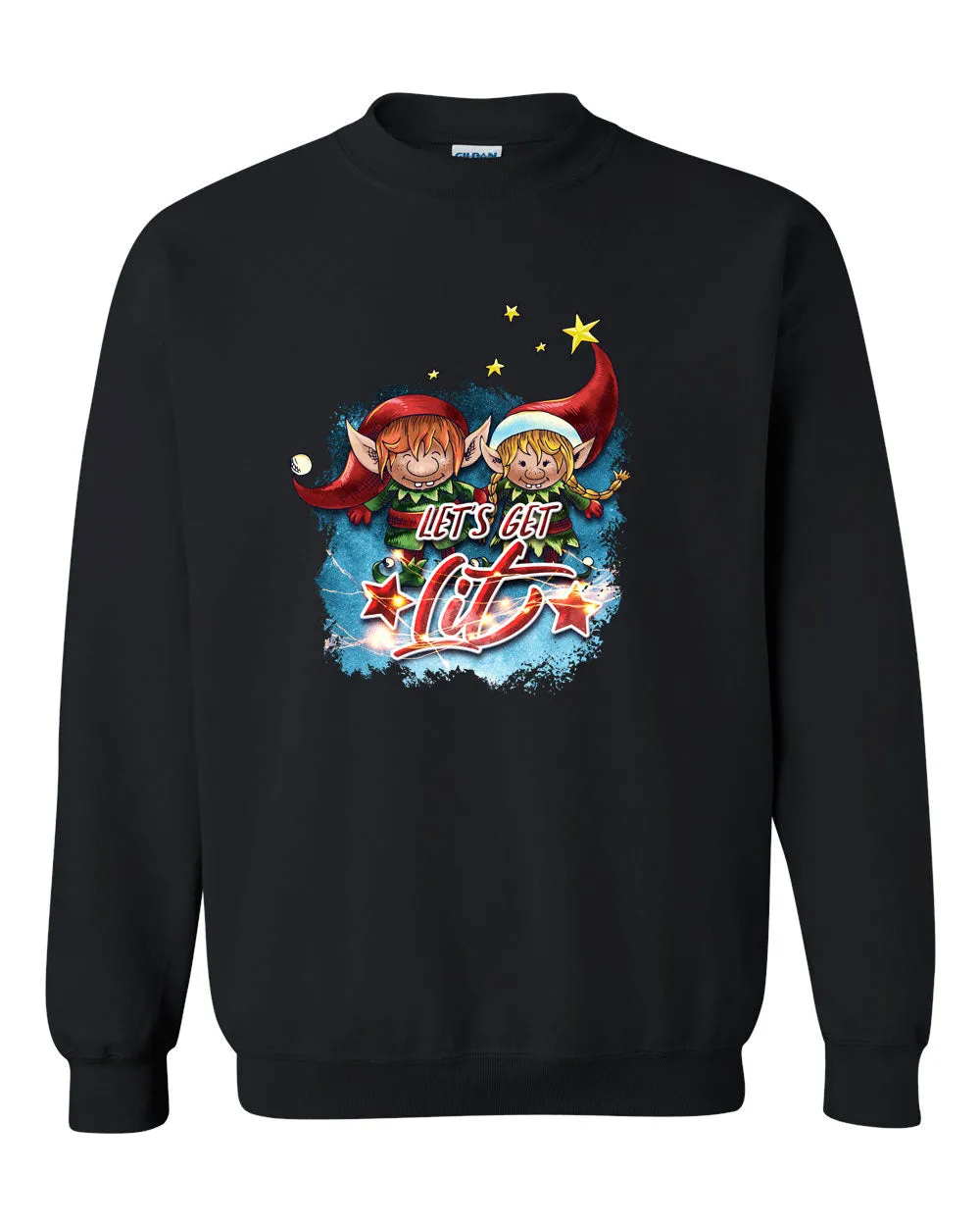 Let's get lit Christmas sweatshirt, Holiday sweatshirt