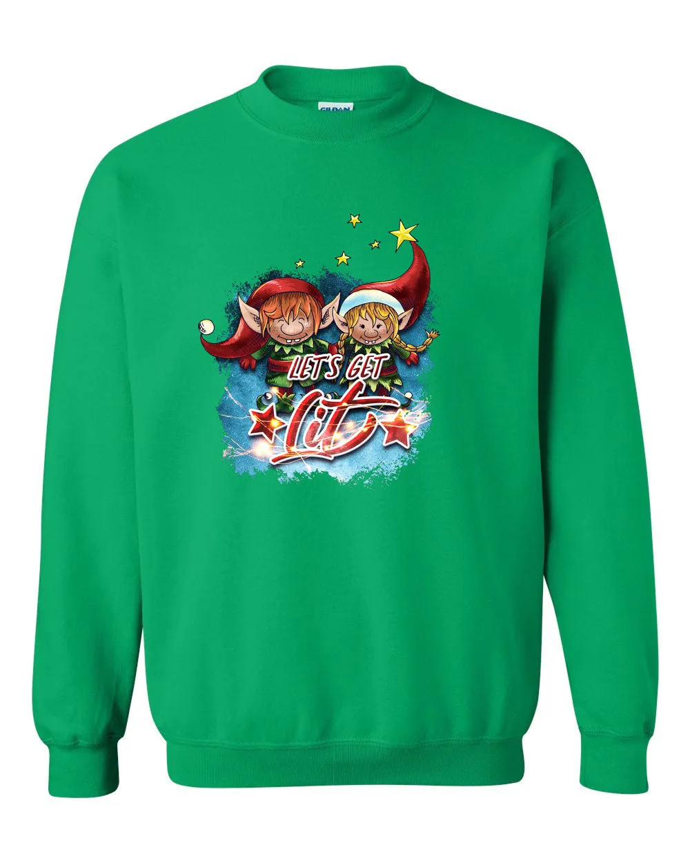 Let's get lit Christmas sweatshirt, Holiday sweatshirt