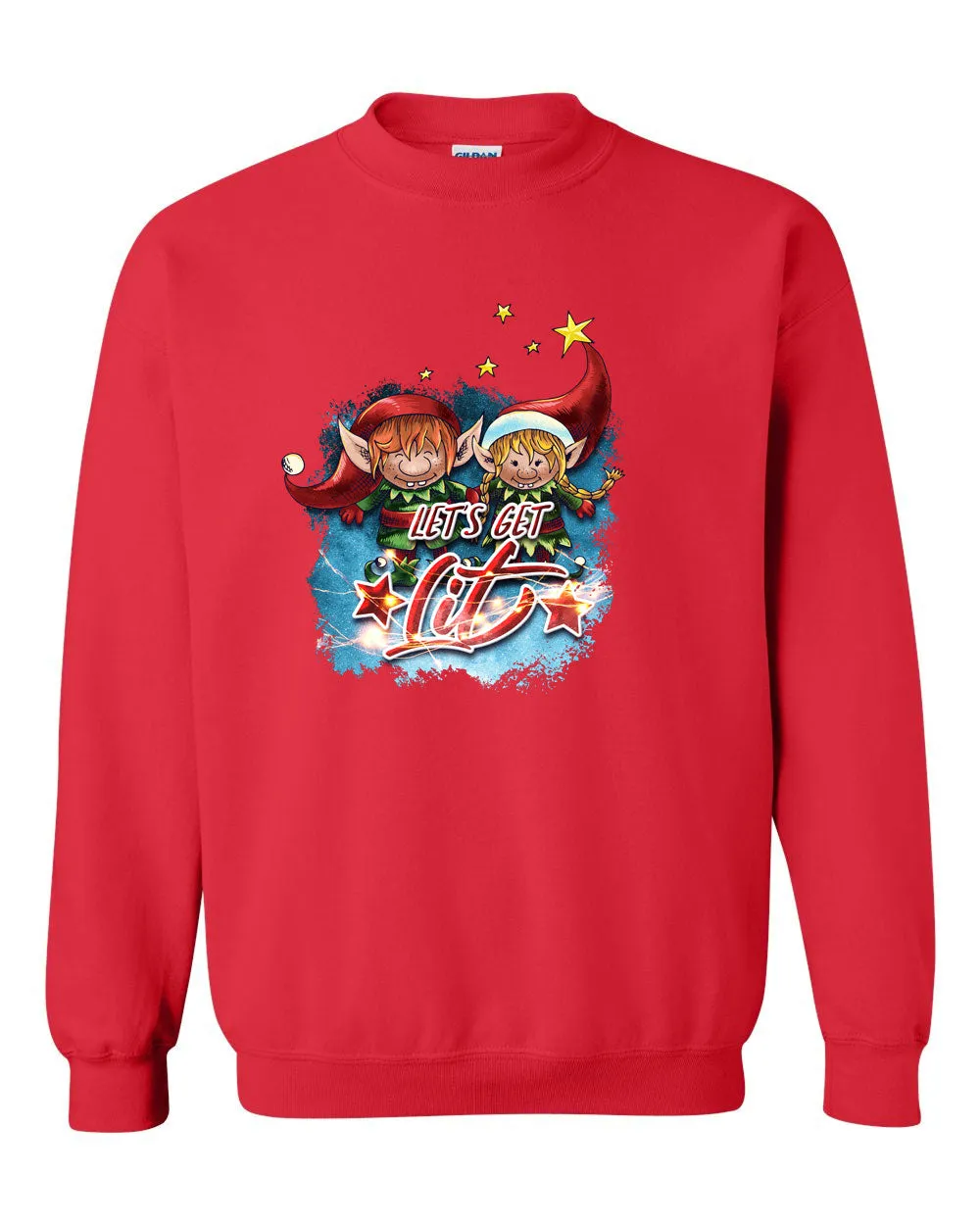Let's get lit Christmas sweatshirt, Holiday sweatshirt
