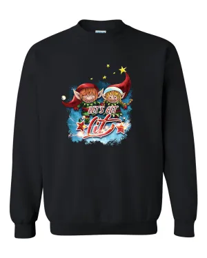 Let's get lit Christmas sweatshirt, Holiday sweatshirt