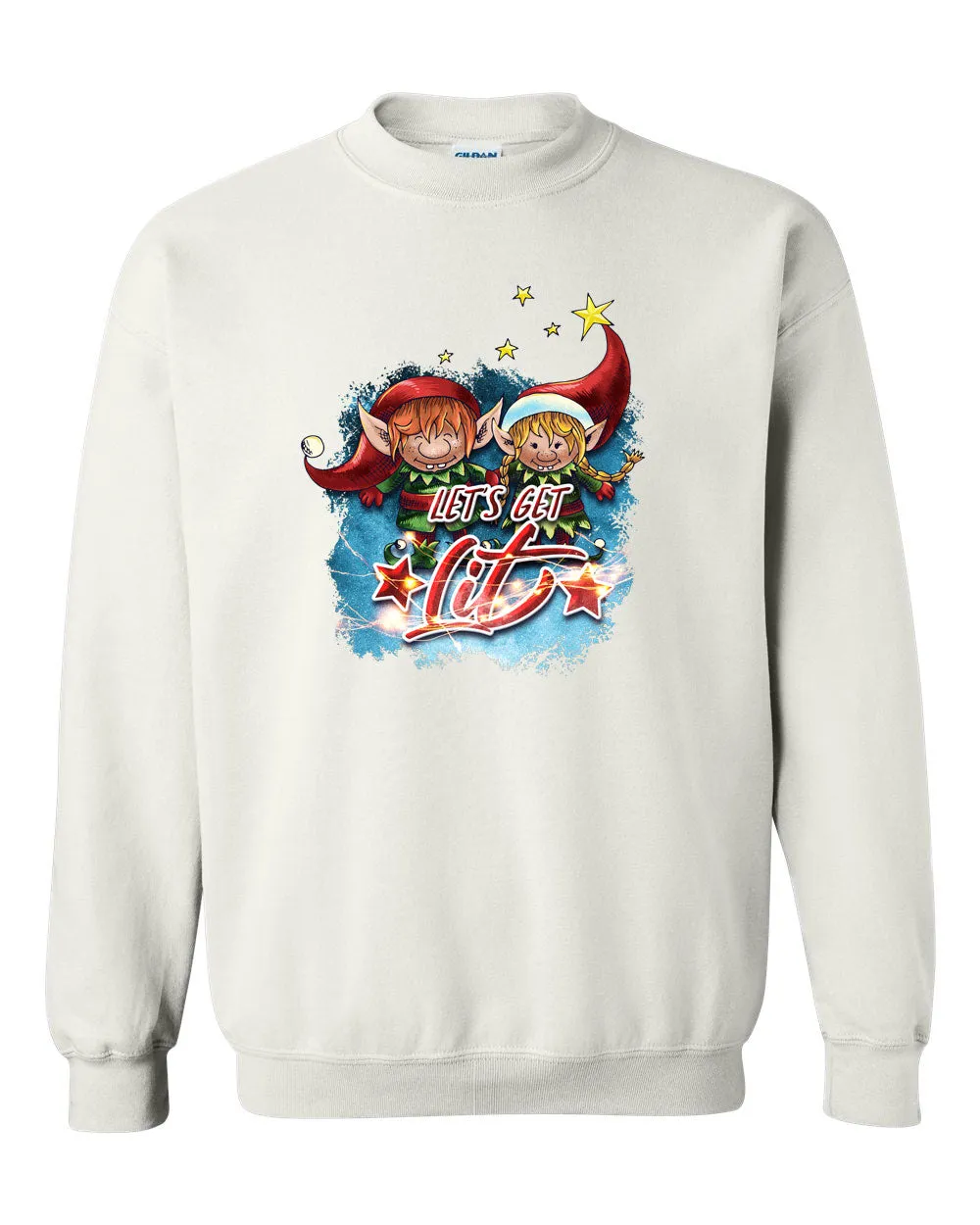 Let's get lit Christmas sweatshirt, Holiday sweatshirt
