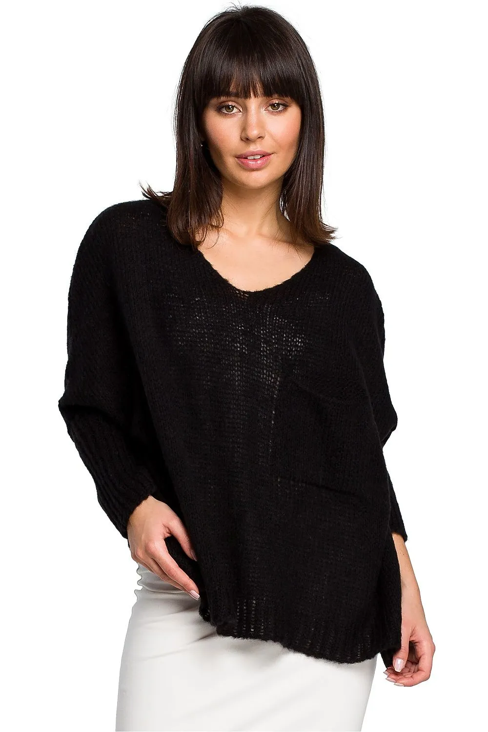Lightweight Ribbed Loose-Fit Sweater