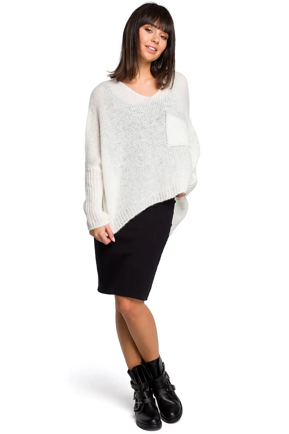 Lightweight Ribbed Loose-Fit Sweater