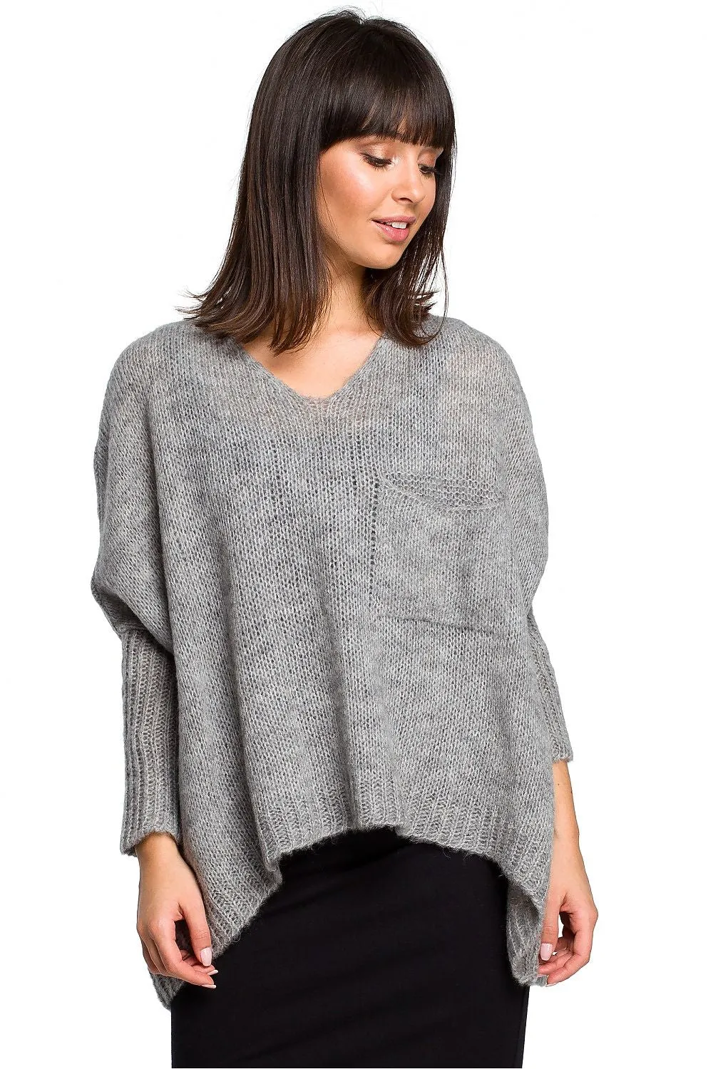 Lightweight Ribbed Loose-Fit Sweater