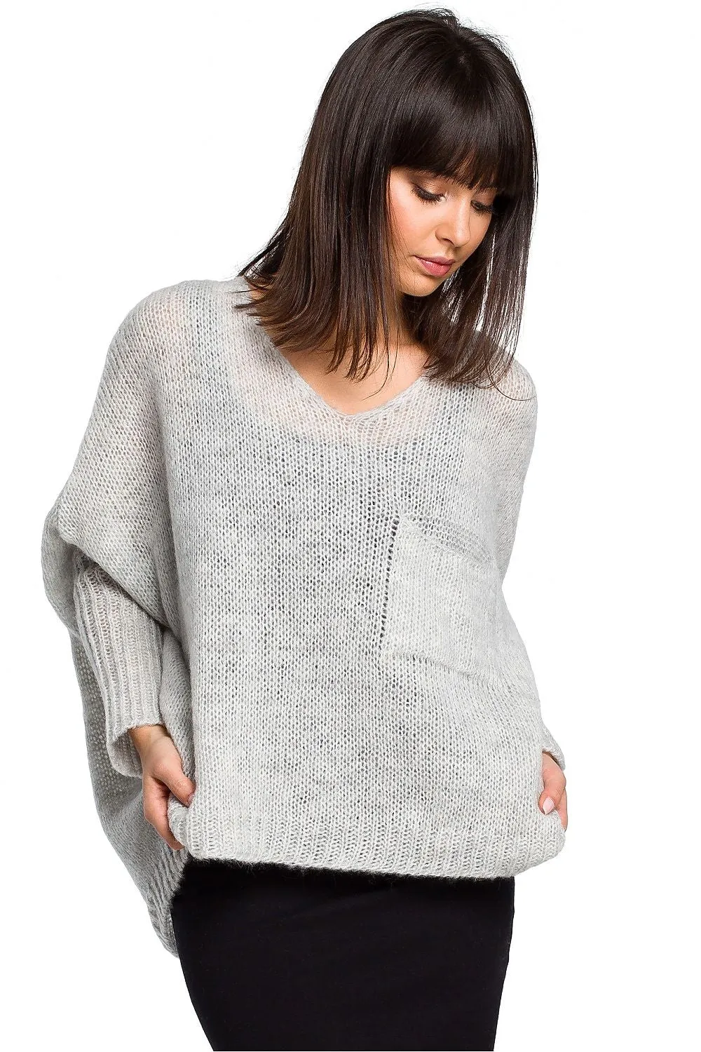 Lightweight Ribbed Loose-Fit Sweater