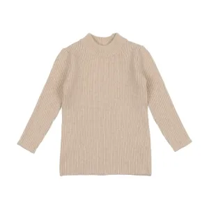 Lil Legs Knit Mock Neck - Ecru