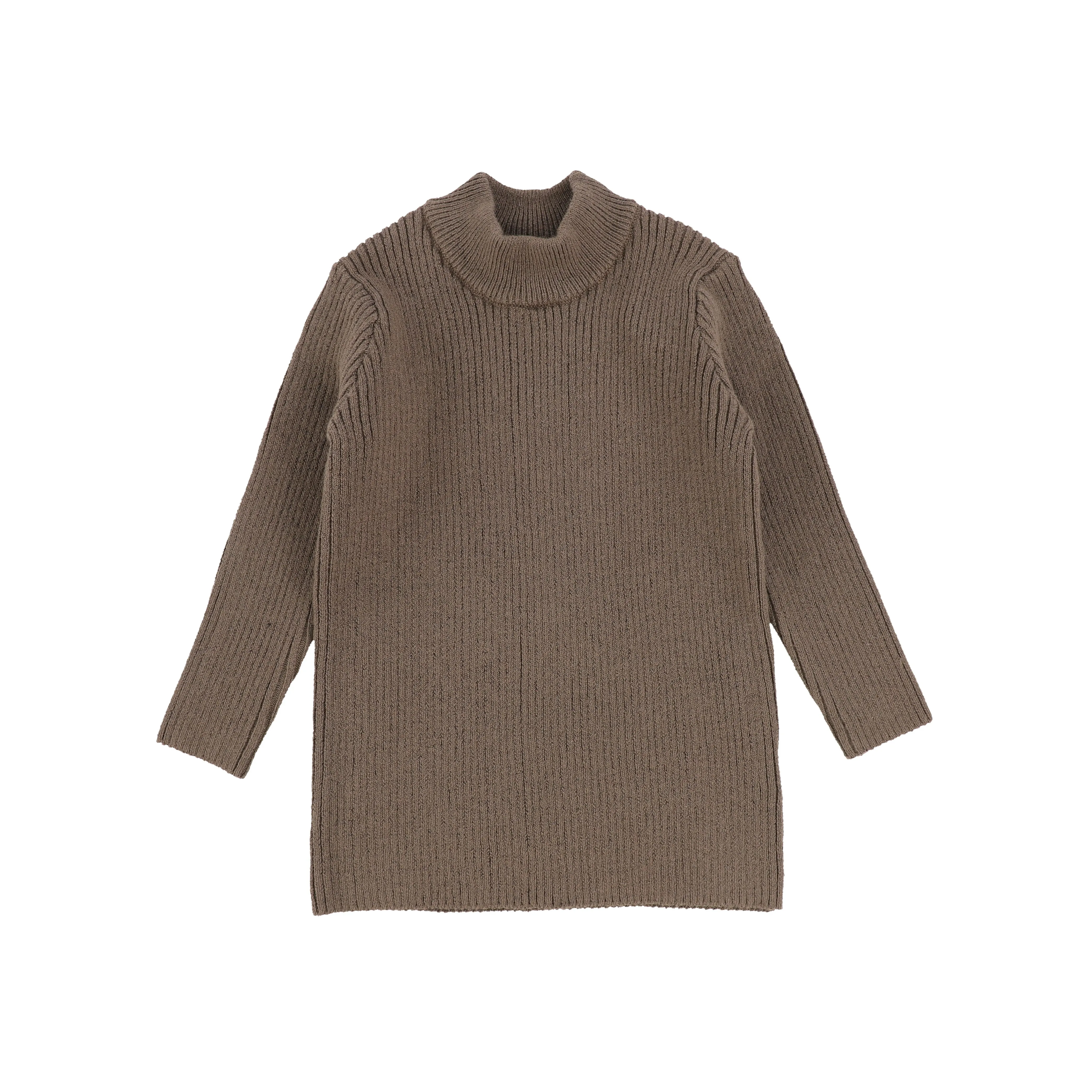 Lil Legs Knit Mock Neck Top - Cocoa