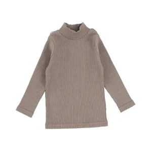 Lil Legs Mock Neck Top - Mocha