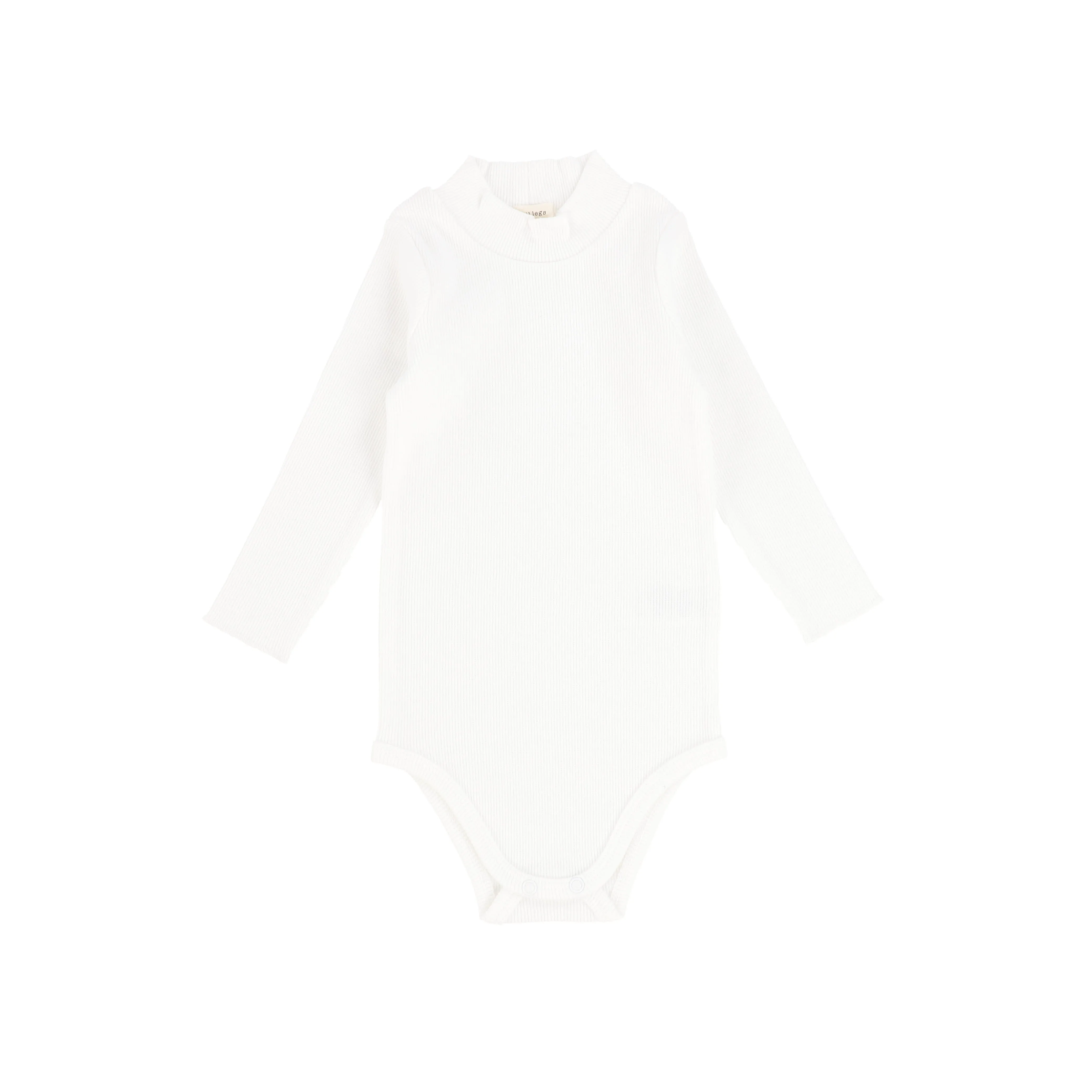 Lil Legs Ribbed Mock Neck Onesie - Winter White